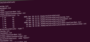 find Befehl in Linux